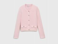 Укороченный кардиган, Розовый