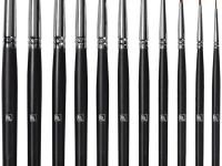 Кисть синтетика №3 круглая Альбатрос "Профи" длинная ручка