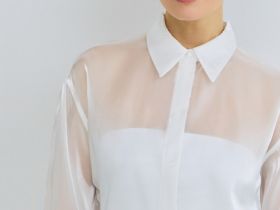 Блузка из органзы, Белый