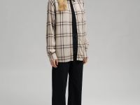 Рубашка прямого кроя в клетку