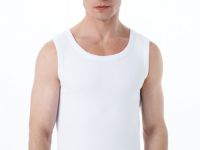 Базовая майка в рубчик, Белый