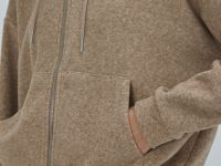 Толстовка на молнии со стопперами, Бежевый