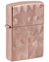 Зажигалка ZIPPO Armor® Hearts с покрытием Rose Gold, латунь/сталь, розовое золото, 38x13x57 мм