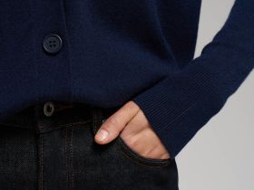 Кардиган свободного кроя с шерстью