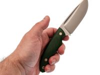 Нож Райбек №1, сталь Elmax, рукоять микарта зеленая