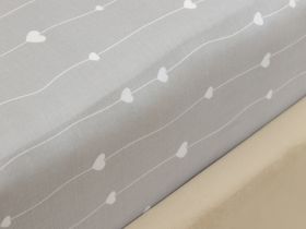 Простыня на резинке Серая романтика