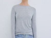 Лонгслив с шёлком, Серый