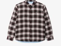 Мужская утеплённая клетчатая рубашка Lacoste в клетку