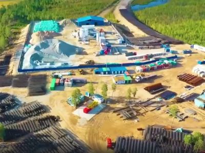 Видео: масштабы строительства Ленского моста на правом берегу