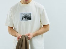 Футболка из хлопка с фотопринтом, Белый