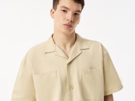 Мужская рубашка Lacoste из смеси хлопка и льна