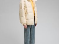 Удлиненный пуховик с капюшоном