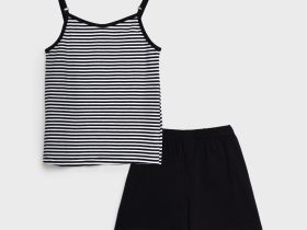 Комплект трикотажный для девочек: майка, шорты