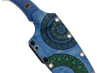 Скелетный нож Волчий Век Шихан "Маори" Custom, сталь PGK, рукоять G10, синий