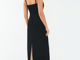 Бархатное платье-бюстье, Черный