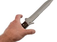 Нож для выживания Смерч, сталь 65х13, рукоять венге