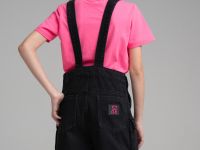 Полукомбинезон текстильный джинсовый для девочек