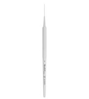 Кисть синтетика белая №1 лайнер Roubloff "Aqua" ручка короткая белая, покрытие обоймы soft-touch