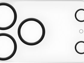 Защитное стекло Krutoff для камер Apple iPhone 17 Pro Max Black