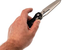 Складной нож Microtech MSI, сталь M390MK Tri-Grip Polymer, 210T-10PMBK