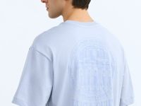 Футболка с объёмным принтом, Голубой