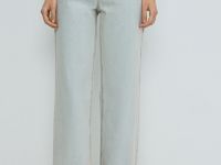 Прямые свободные джинсы, Синий