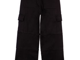 Брюки текстильные джинсовые утепленные для девочек