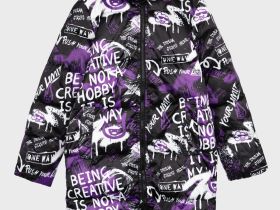 Пальто текстильное с полиуретановым покрытием для девочек