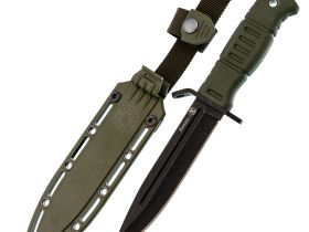 Тактический нож Витязь-1, сталь AUS-8, рукоять эластрон, олива