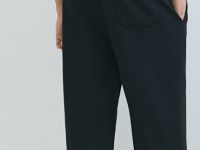 Трикотажные прямые брюки, Черный