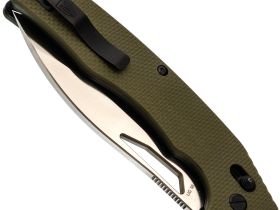 Складной нож Obertech ns-01 Drop point satin, сталь VG-10, рукоять G10, олива