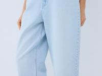 Джинсы Balloon с высокой посадкой, Голубой