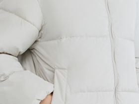 Утеплённая куртка с капюшоном, Бежевый