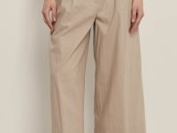 Укороченные брюки из конопляной ткани с хлопком