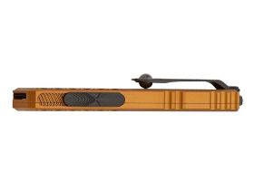 Автоматический нож Microtech Cypher II S/E 1241-1TA, сталь M390MK, рукоять алюминий, бежевый/черный