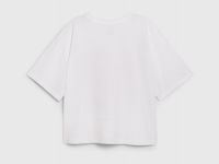 Футболка пижамная с принтом для девочек, Белый