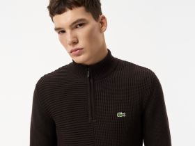 Мужской хлопковый свитер Lacoste на молнии