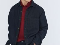 Джинсовая рубашка на пуговицах, Синий