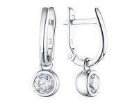 Серьги из белого золота с бриллиантами э0901сг08210864