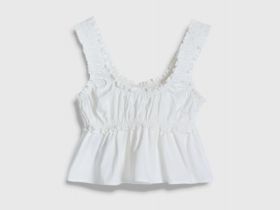 Текстильный топ для девочек, Белый