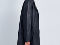 Тренч из натуральной кожи