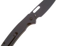 Складной нож CJRB Pyrite, сталь AR-RPM9, Button Lock, рукоять сталь