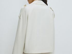 Укороченный плащ, Бежевый