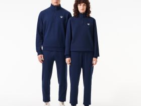 Свитшот Lacoste унисекс с застежкой-молнией с высоким воротом