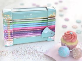 Набор карандашей цветных Faber-castell "Sparkle" 20 шт + точилка, в металлической коробке