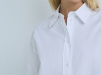 Свободная рубашка из хлопка Оксфорд, Белый