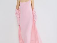 Платье макси на тонких бретелях, Розовый