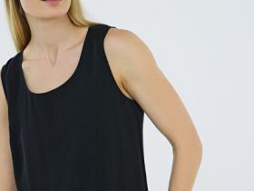 Платье А-силуэта из лиоцелла, Черный