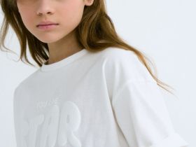 Футболка с принтом для девочек, Белый