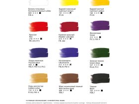 Набор гуаши Гамма "Старый мастер" в тубах, 12 цв*18 мл